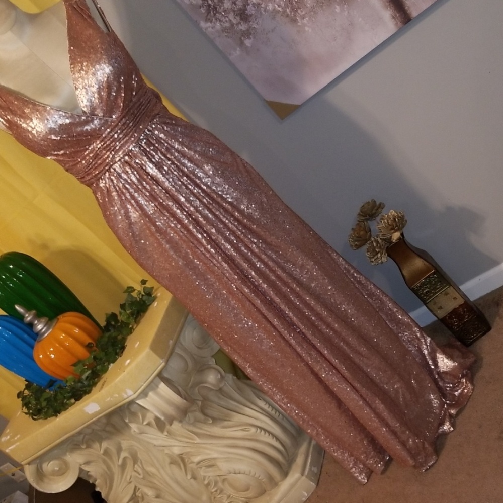 Bridesmaid Dress in Rose Gold. Size 8.